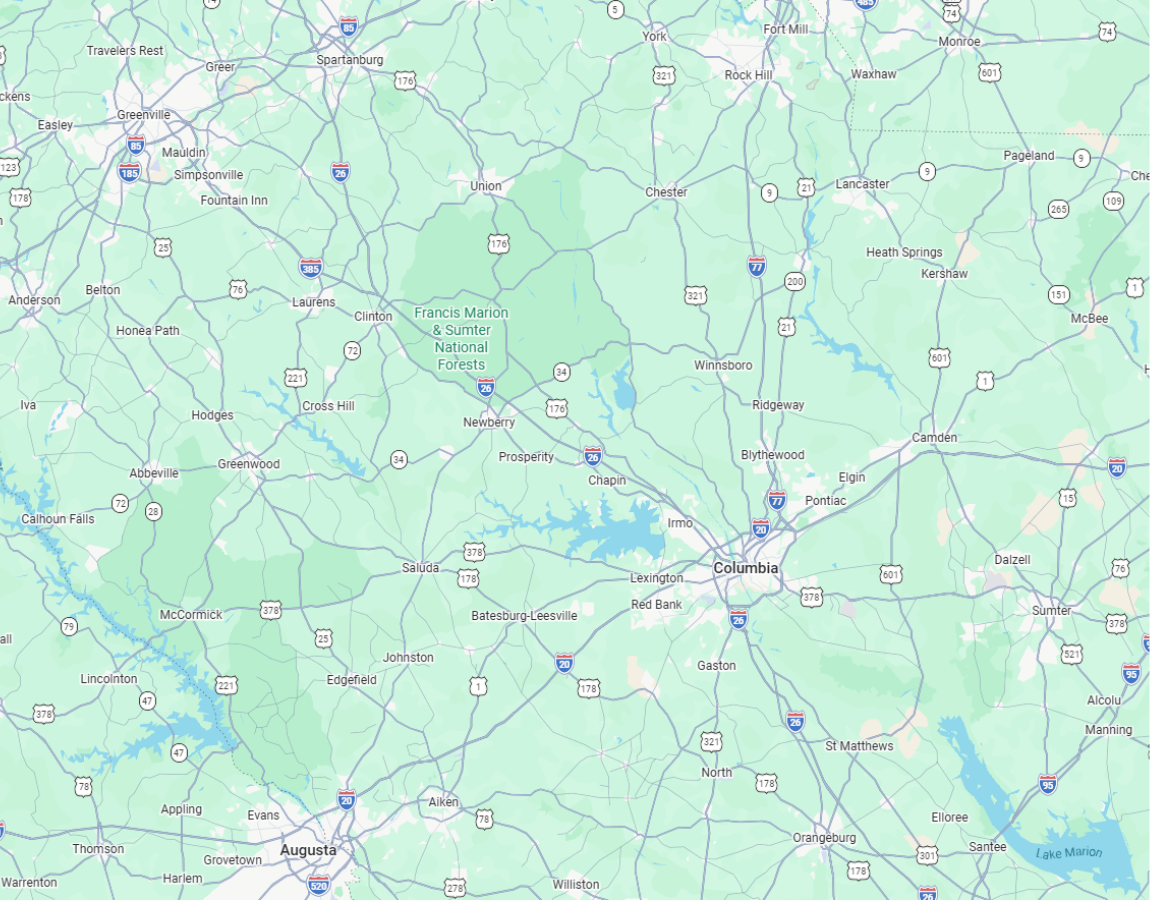 Sun Shades & Graphics service area — Columbia to Greenville, SC