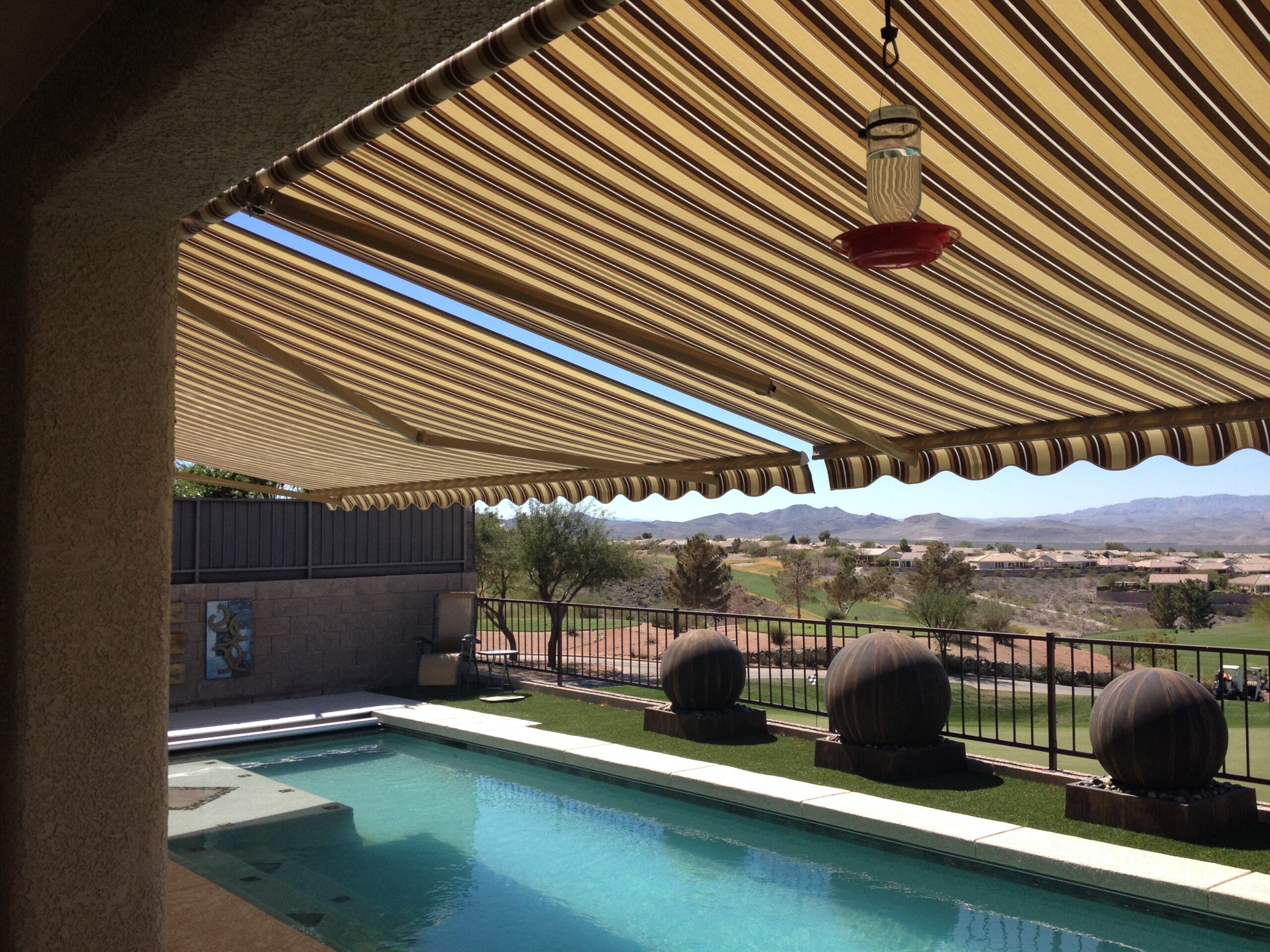 Custom double retractable awning South Carolina