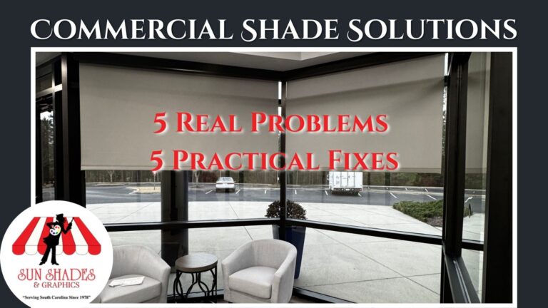 Commercial windows with interior roller shades